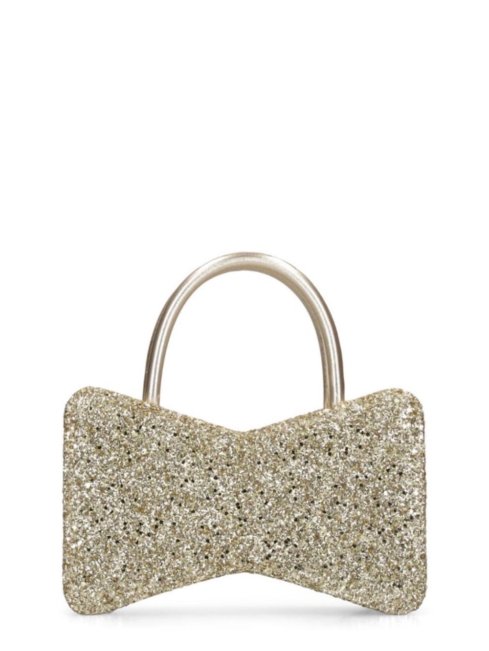 MACH & MACH - Bow Shape Glitter Top Handle Mini Bag